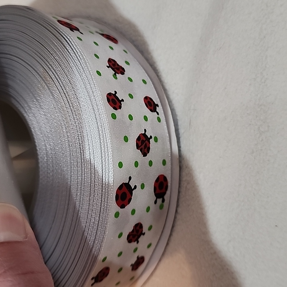 3 Rolls Ladybug Kirkland Wire-edged Ribbon, 1-1/2" x 122 yards approx total - Picture 8 of 8